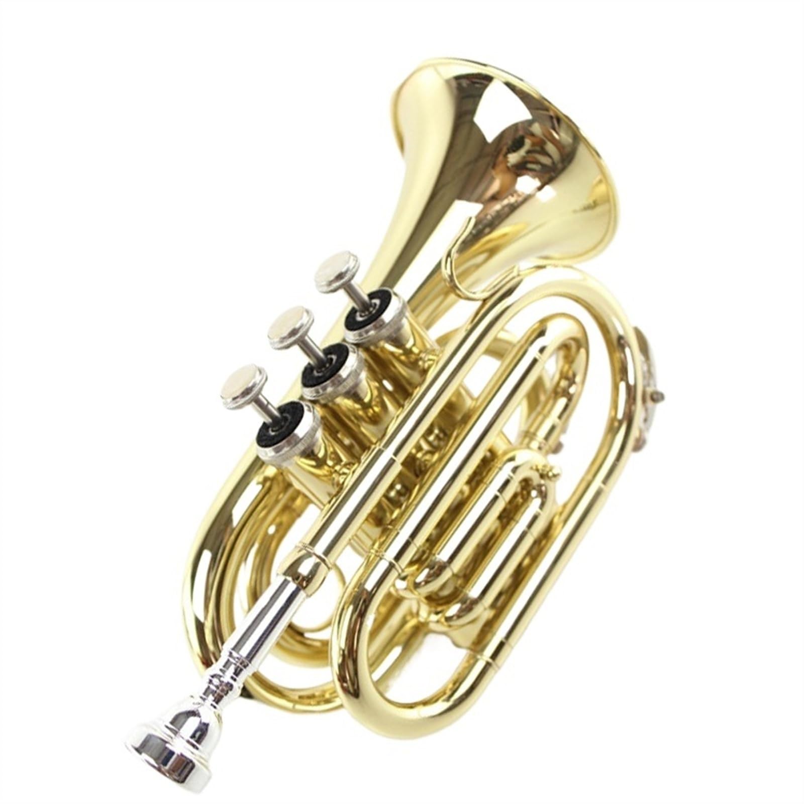 Trąbki Instrument Dla Początkujących Trąbka Kieszonkowa B-key Instrument Muzyczny Mosiądz Trwały Dźwięk Standardowy