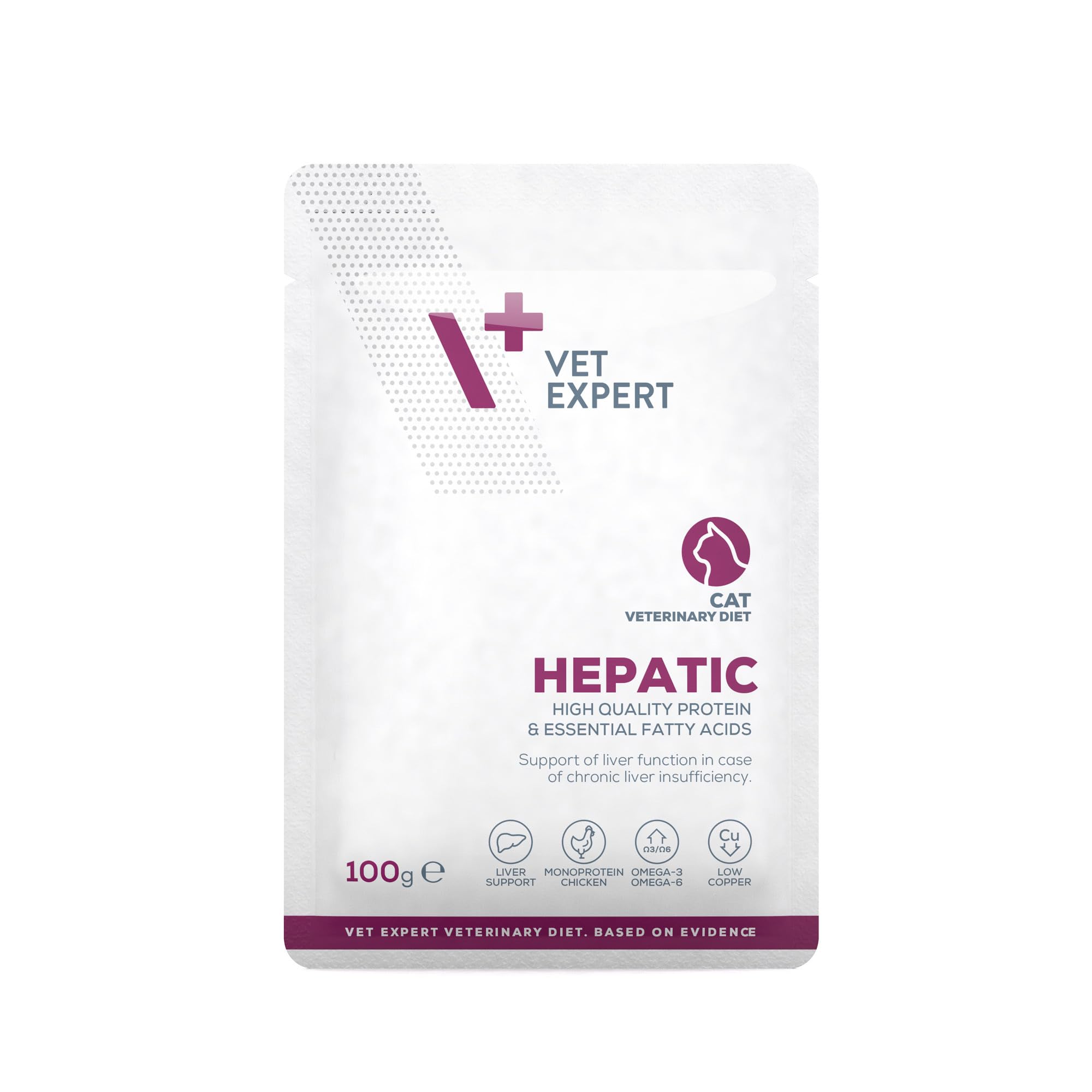 Vet Expert HEPATIC Cat 100g - Alimento Veterinario húmedo para Gatos