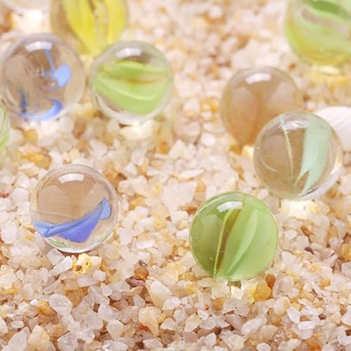 Miniatura 3 de Canicas de vidrio de 0.630 in, canicas vibrantes y duraderas para jugar y decorar (220 piezas)