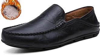 Go Tour Men's Premium Genuine Leather Casual Slip on Loafers Breathable Driving Shoes Fashion Slipper