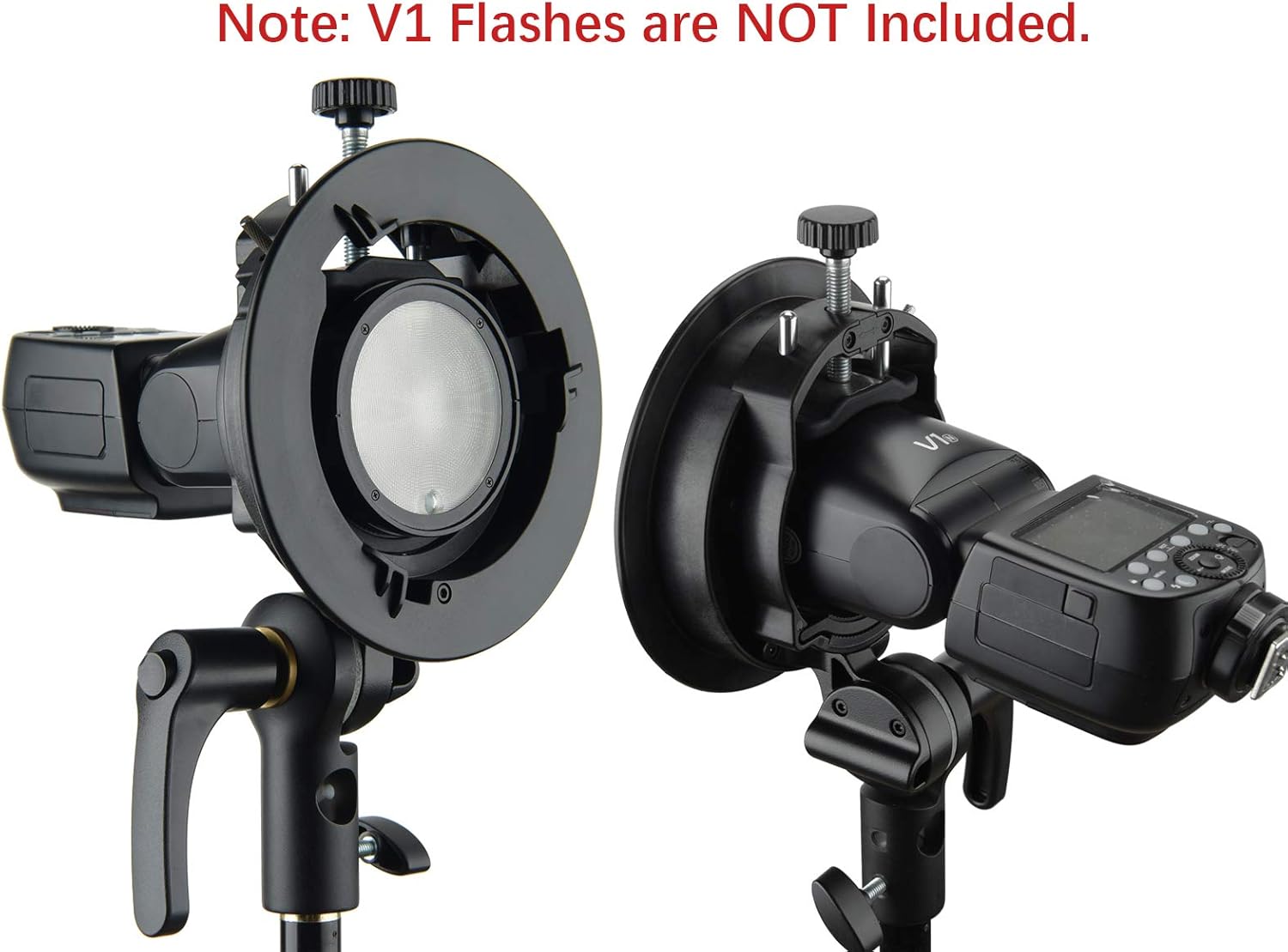 Special Godox S2 Speedlite S-Type Bracket Bowens Mount Flash Holder for Godox V1 AD200Pro AD400Pro AD200 and other Flashes, Precise Tilt Control, Large Handle, Integrated Umbrella Mount with Pergear Diffusers