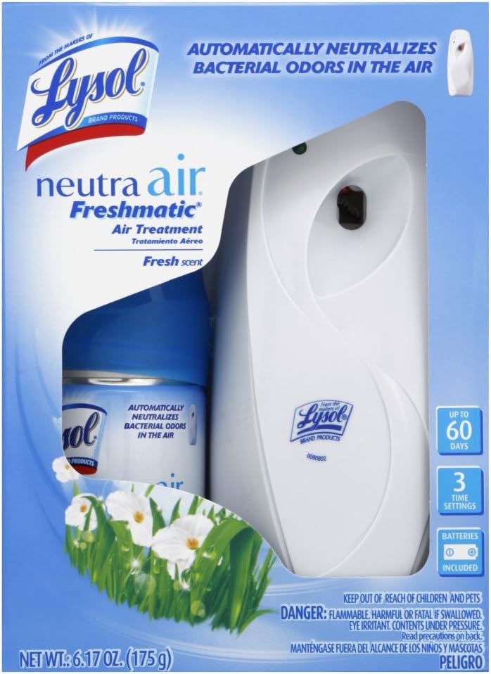 Lysol Neutra Air Freshmatic Automatic Spray Kit (Gadget + 1 Refill) Fresh Scent, Air Freshener, Odor Neutralizer