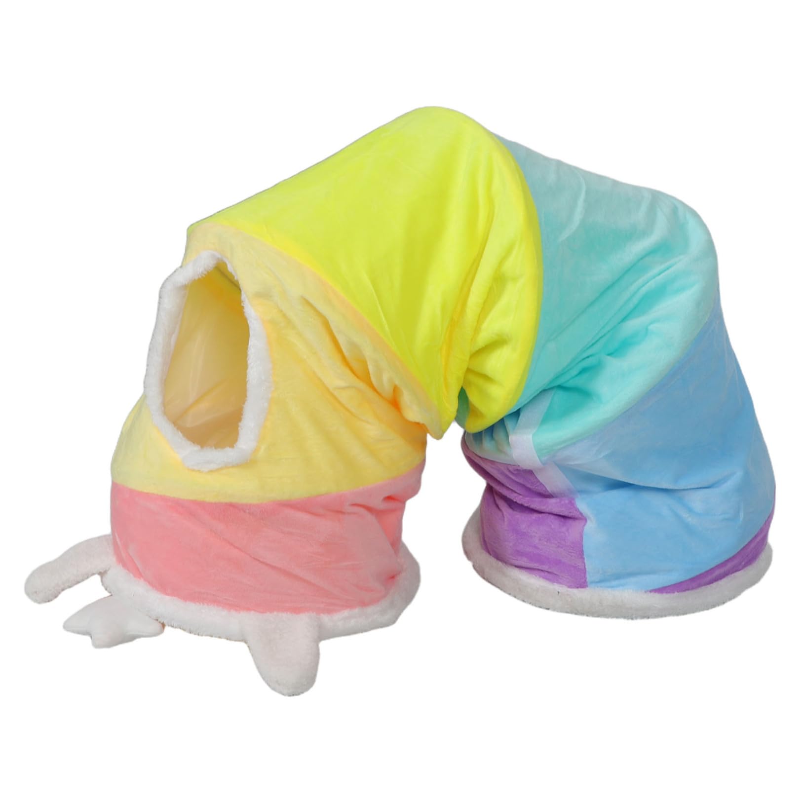 Túnel para gatos de interior Yardwe con papel arrugado interactivo