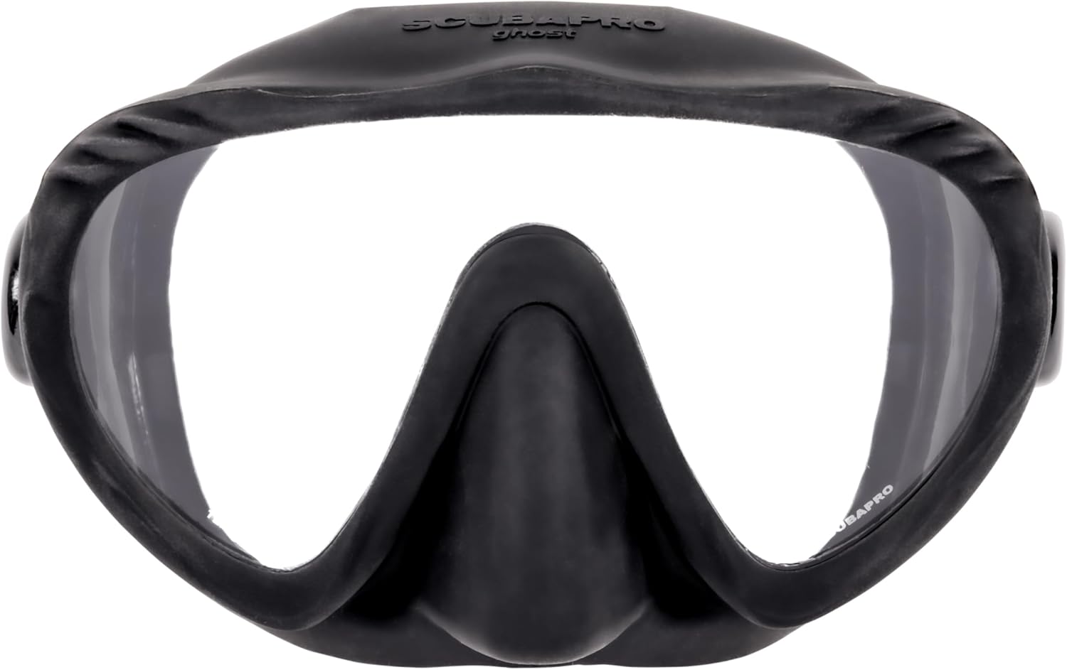 SCUBAPRO Ghost Scuba Dive Mask, Low-Volume Frameless Design w/Ultra Clear Single Lens, Silicone Skirt and Easy-Adjust Strap Buckles, Black - Image 2