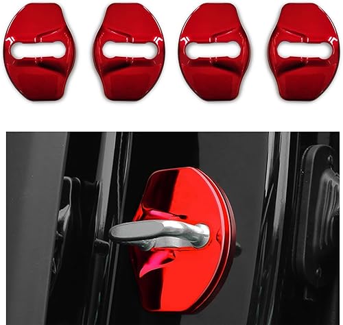 Compatible con Tesla Model 3 2016-2025 - Cubierta de bloqueo de puerta de automóvil para modelo Y, cubierta de tope de puerta con protector de acero