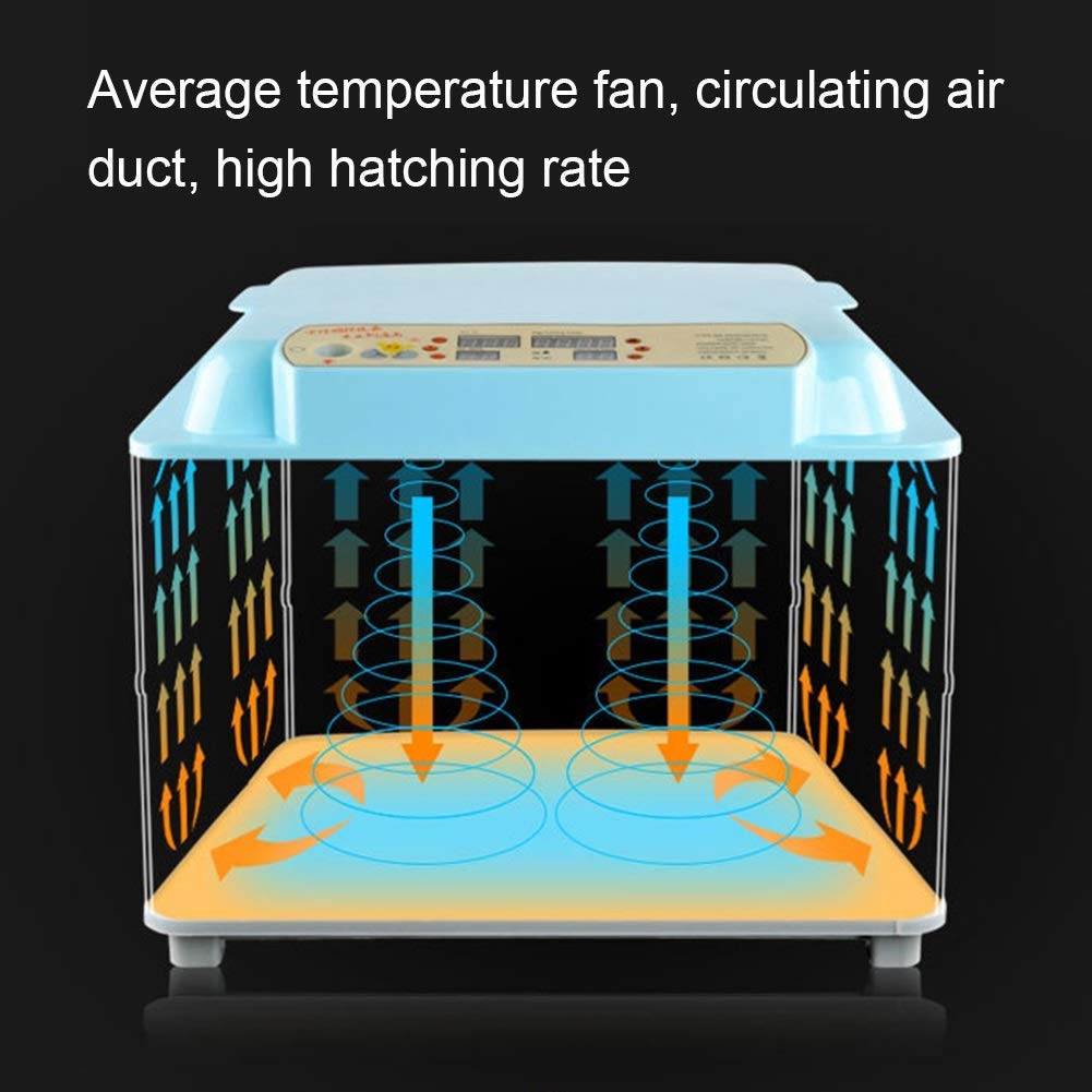 Incubadoras para incubar Huevos con volteo automático, con ovoscopiador y Control de Temperatura y Humedad para Pollos, Patos y Aves, Uso Familiar, 140 Huevos.,140 Egg