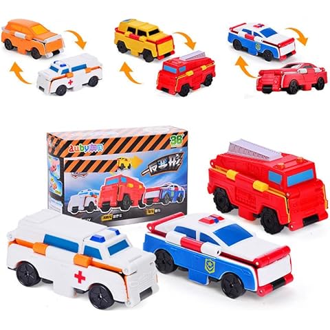Sungrando 2022 Anti-Reverse Car Toy Set, 2-in-1 Flip Transformation Cars Toys, Children's Creative Mini Transforming Car, Convert Two Forms in 3 Seconds for Children's Halloween Toy Gift (C) Cover