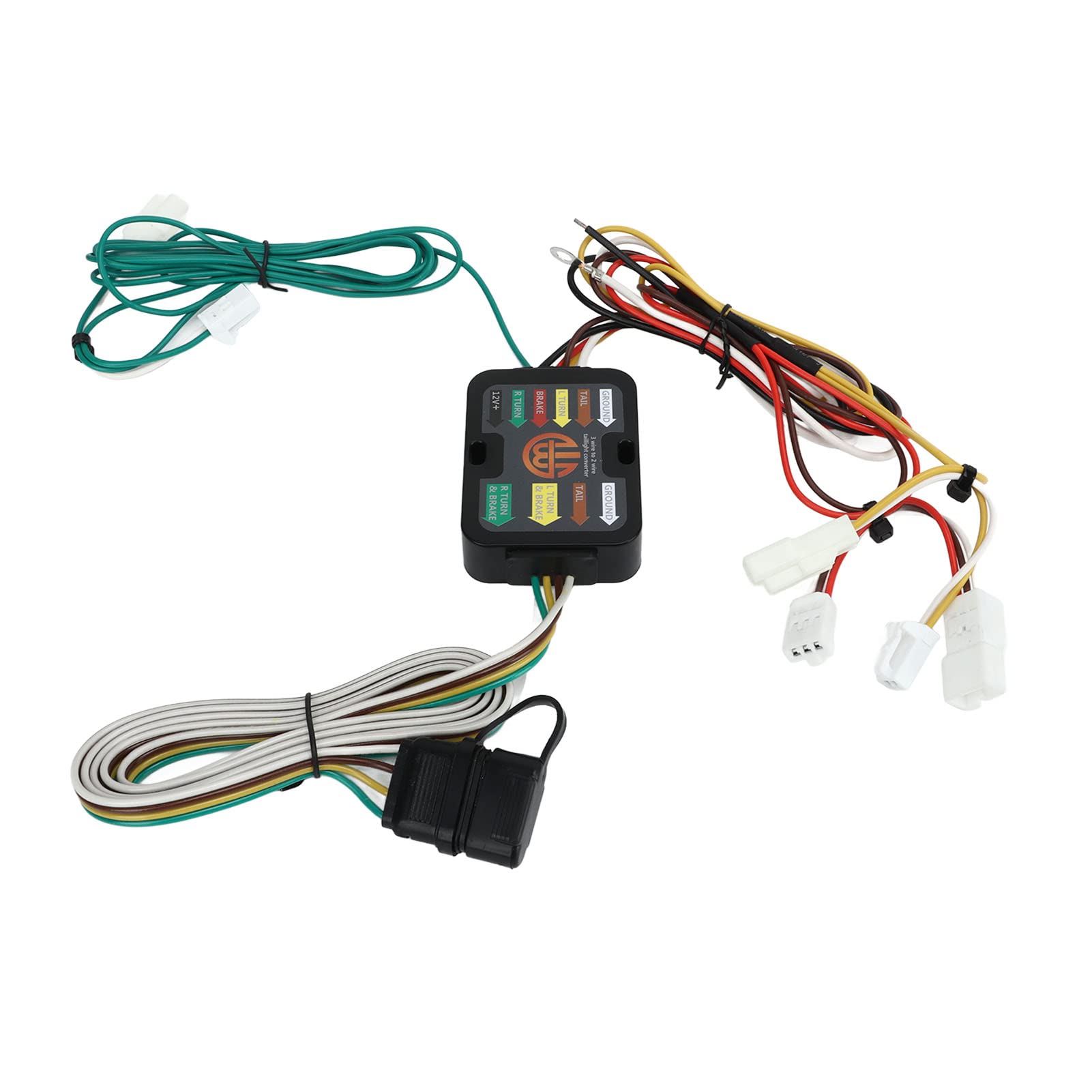 Drfeify 4-pinowa Wiązka Przewodów Przyczepy, Zestaw Wiązek Przewodów ABS Przyczepy 55567 Plug and Play 4-stykowe Płaskie Złącze do 6 Sedan 2004 2008 Holowanie Tylnego Hamulca Włącz światła