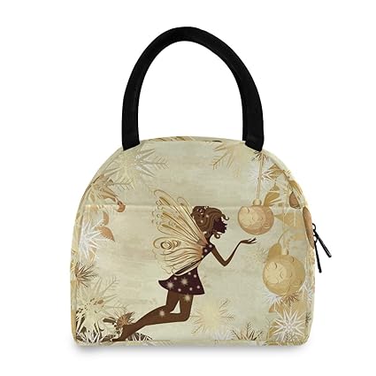 senya Lunch Bag, Flower Fairy Insulated Lunch Box Cooler Bag Tote Bag for Women Kids/Girls/School/Work
