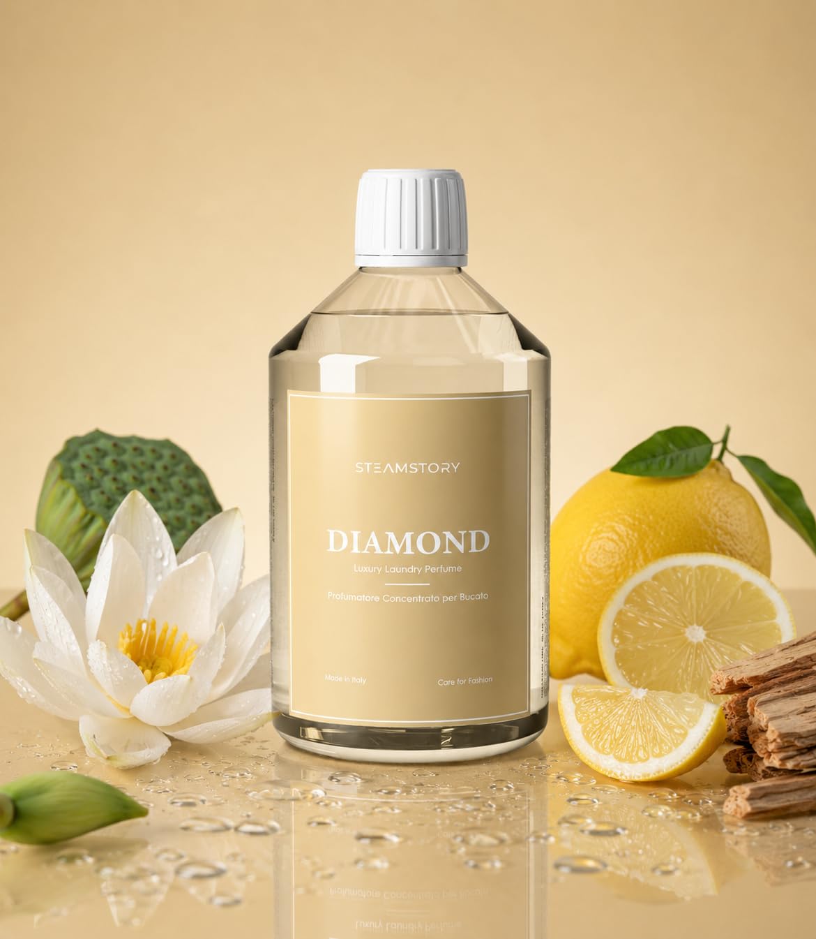 Luxus Wäscheparfüm Diamond – Frischer Duft mit weißem Moschus und Zitrusfrüchten – 500 ml