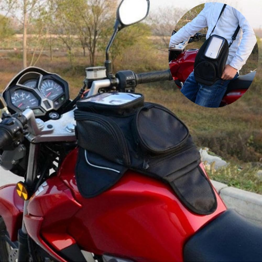 Shkalacar Plecak na bak na motocykl, wodoszczelna torba magnetyczna na ekran dotykowy 6,5 cala, uniwersalne akcesoria motocyklowe