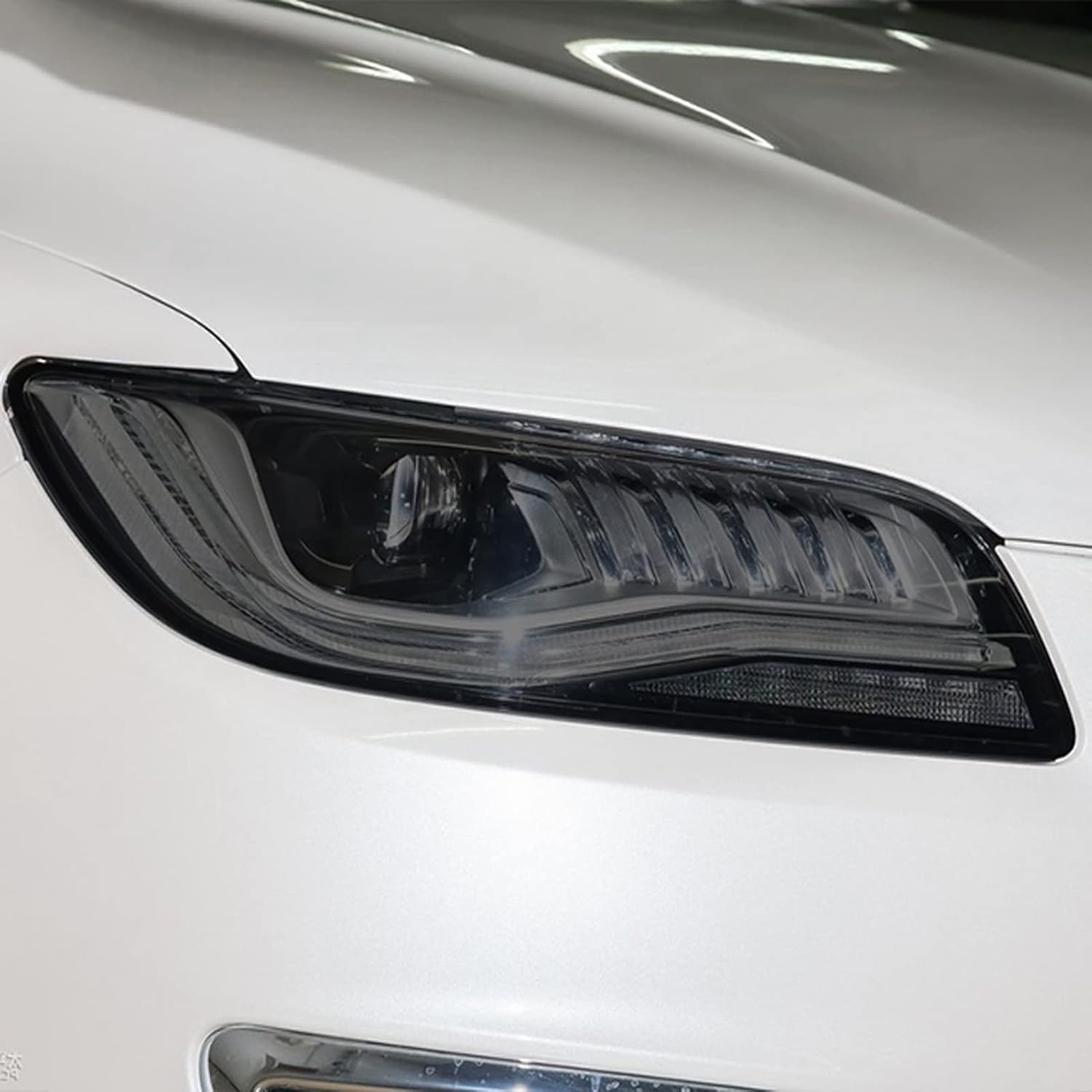 2個の車のヘッドライトの色合い黒の保護フィルム保護透明なtpuステッカー リンカーンmkz 17 18 19アクセサリー用 2個の車のヘッドライトの色合い黒の保護フィルム保護透明なtpuステッカー リンカーンmkz 17 18 19アクセサリー用