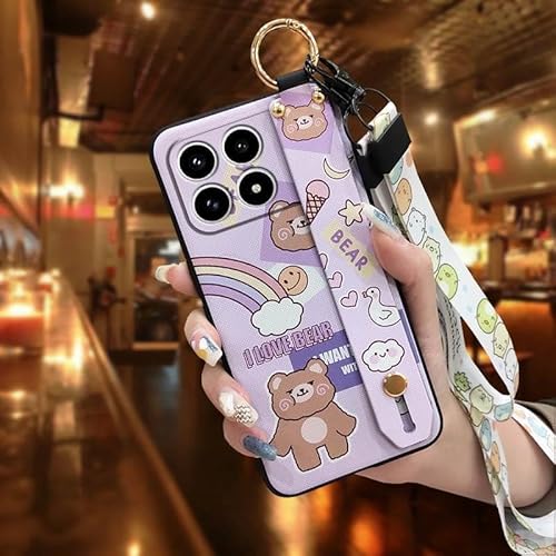 Phone Case Compatible with Redmi K90, Back Cover Silicone Anti-knock Waterproof Dirt-resistant Shockproof Ring Protective Wrist 
