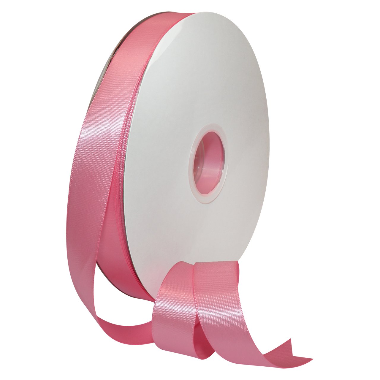 Ruban double face satiné en polyester haut de gamme Morex Ribbon coloris rose géranium d'exception