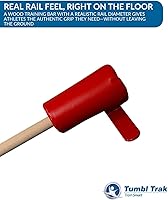 Vista 3 de Tumbl Trak Barra de gimnasia de entrenamiento de piso, 4 pies, color rojo