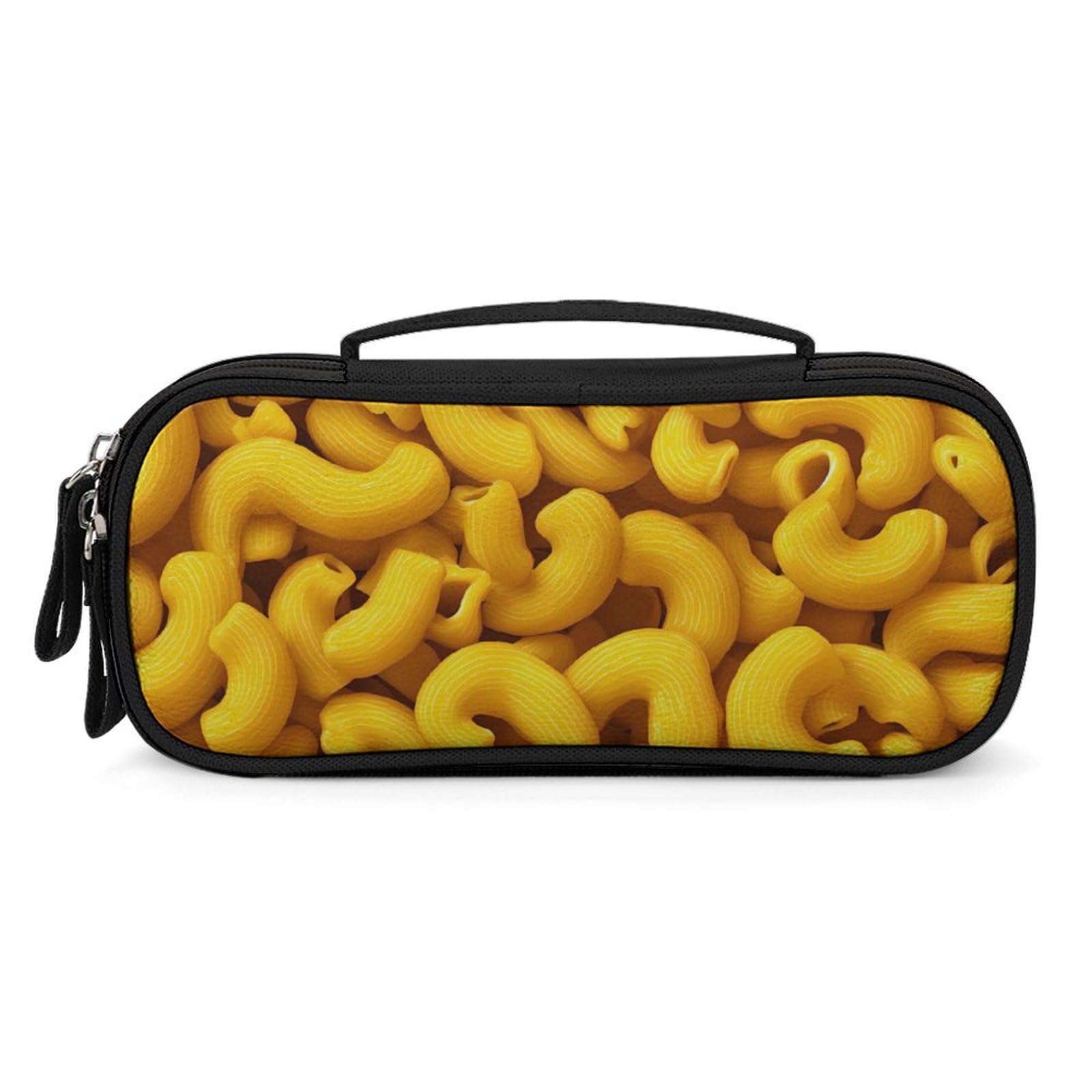 Yellow Pasta Travel Makeup Bag Tote Cosmetic Organizer Handbag