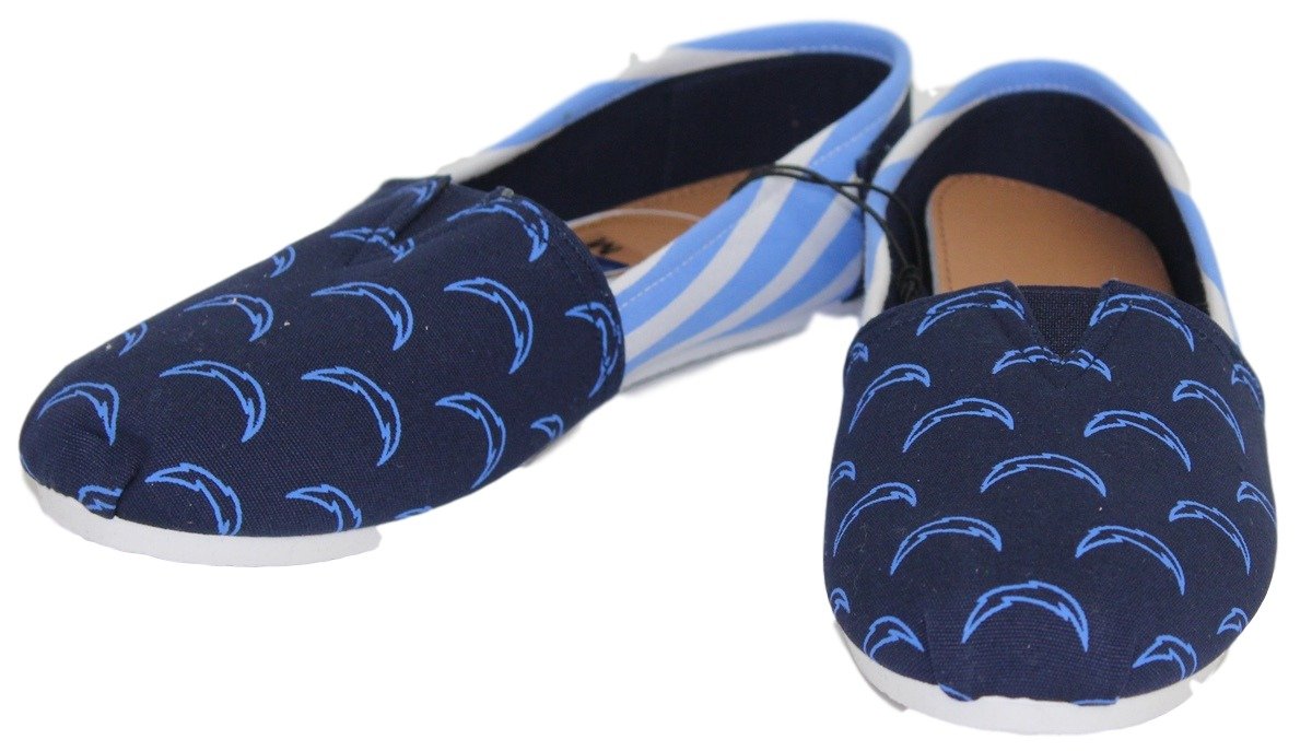 FOCO Women's NFL Team Logo Ladies Fashion Slip On Canvas Shoes