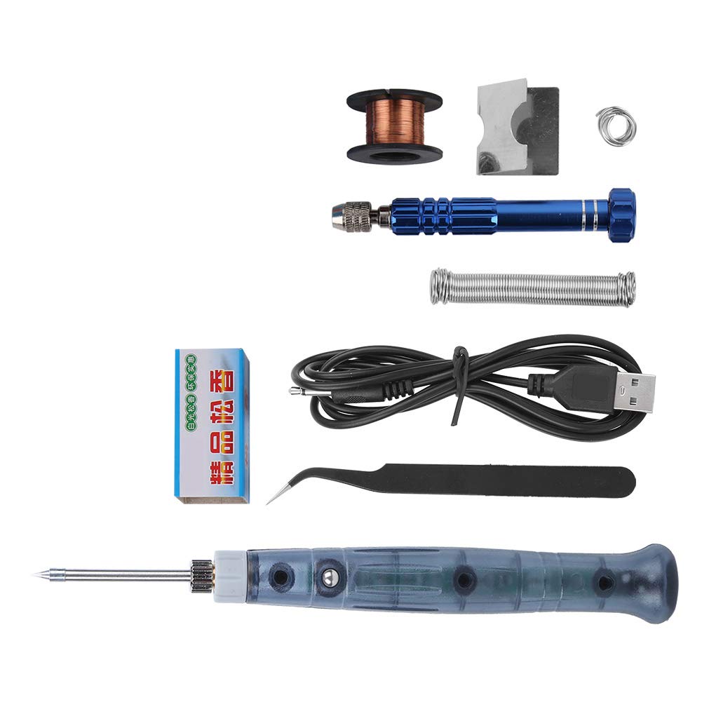 ANKROYU Soldering Iron Kit, Mini Portable Soldering Iron USB Welding Repair Equipment Set Box, Adjustable Temperature Soldering Tool for Electronic Maintenance