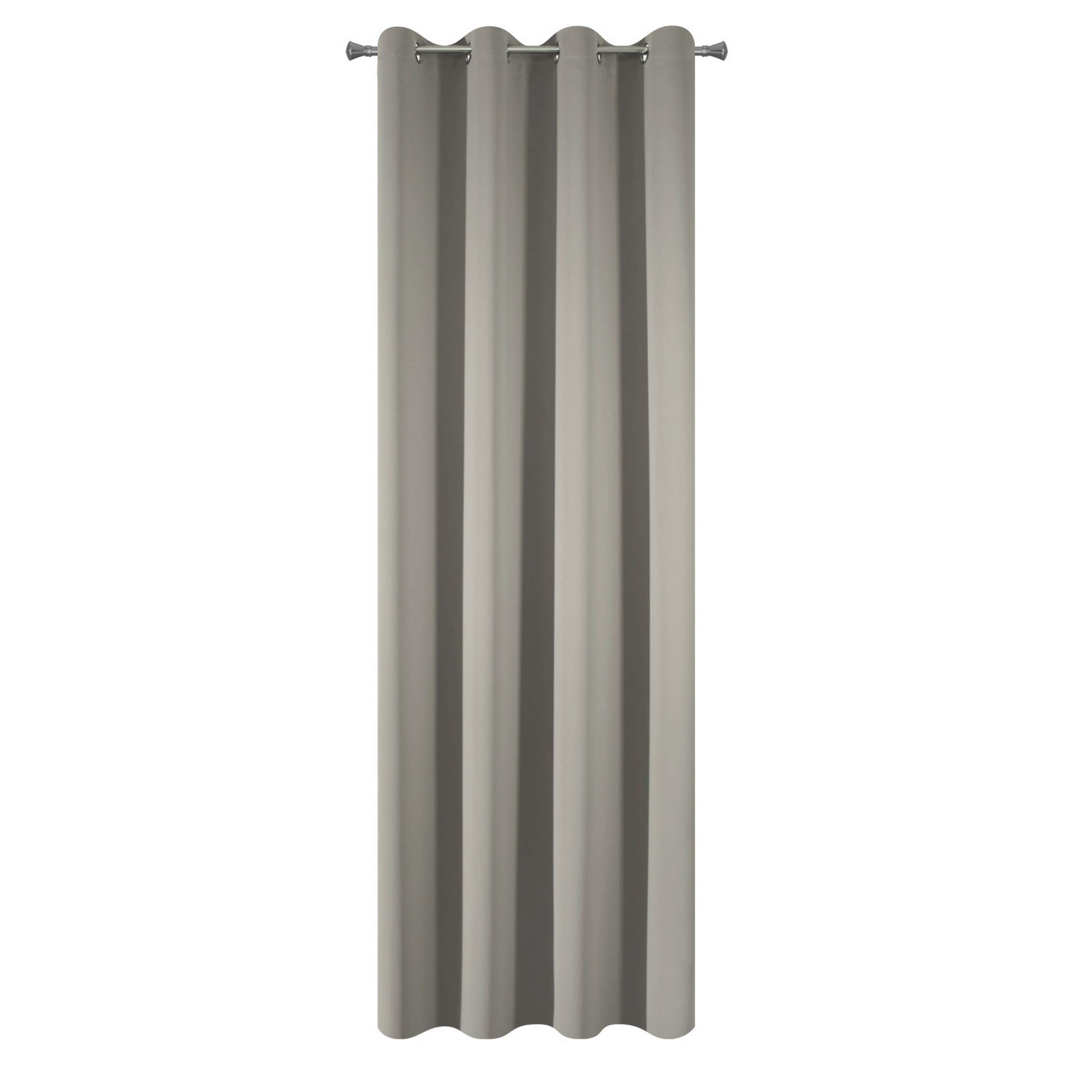 Eurofirany Blackout Lichtdämmend Abdunkelnd Muster Vorhänge 8 Ösen Edel Gardine Elegant Glatt Einfarbig Weich Wohnzimmer Schlafzimmer Lounge, Cappuccino, 135x250cm