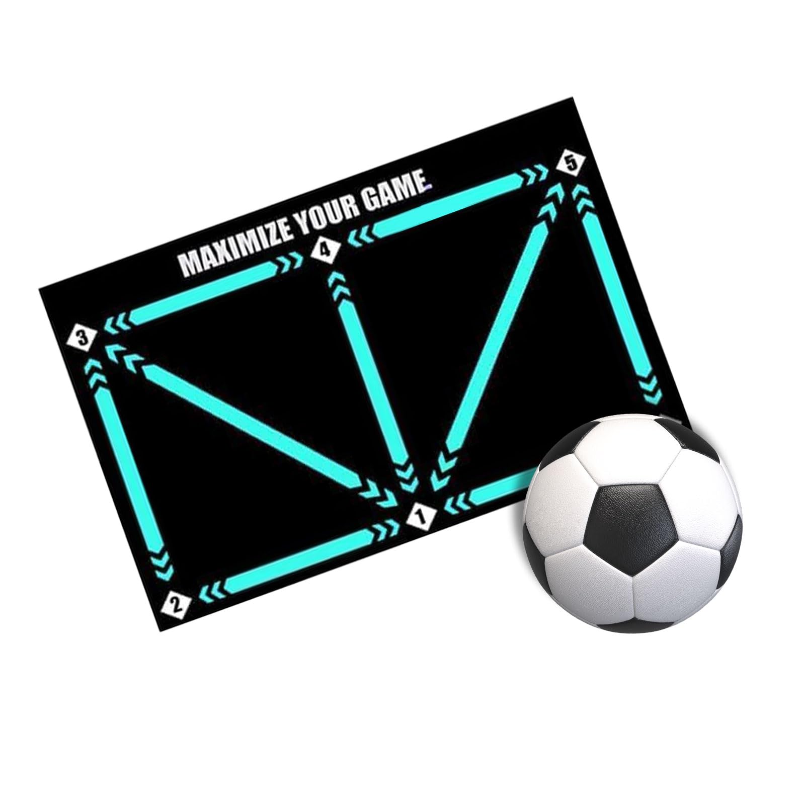 Fussball Trainingsmatte, Fussballmatte Training, 60x90 Cm Fussball Matte, Rutschfeste Geräuschlose Stoßdämpfung Trainingsmatte Fussball, Fußballmatte Geschenke für Fußballliebhaber
