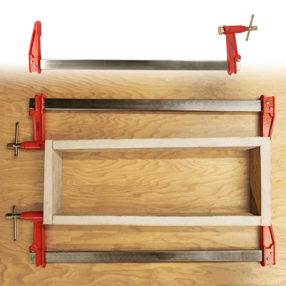 Lot de 2 serres joints à pompe 60 cm - Acier laminé - Longueur de serrage 60 cm - Saillie 125mm - Frein anti glissement
