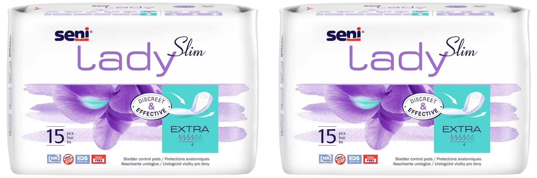 Seni Lady Bladder Control Pads Extra 15Pcs (Pack of 2)