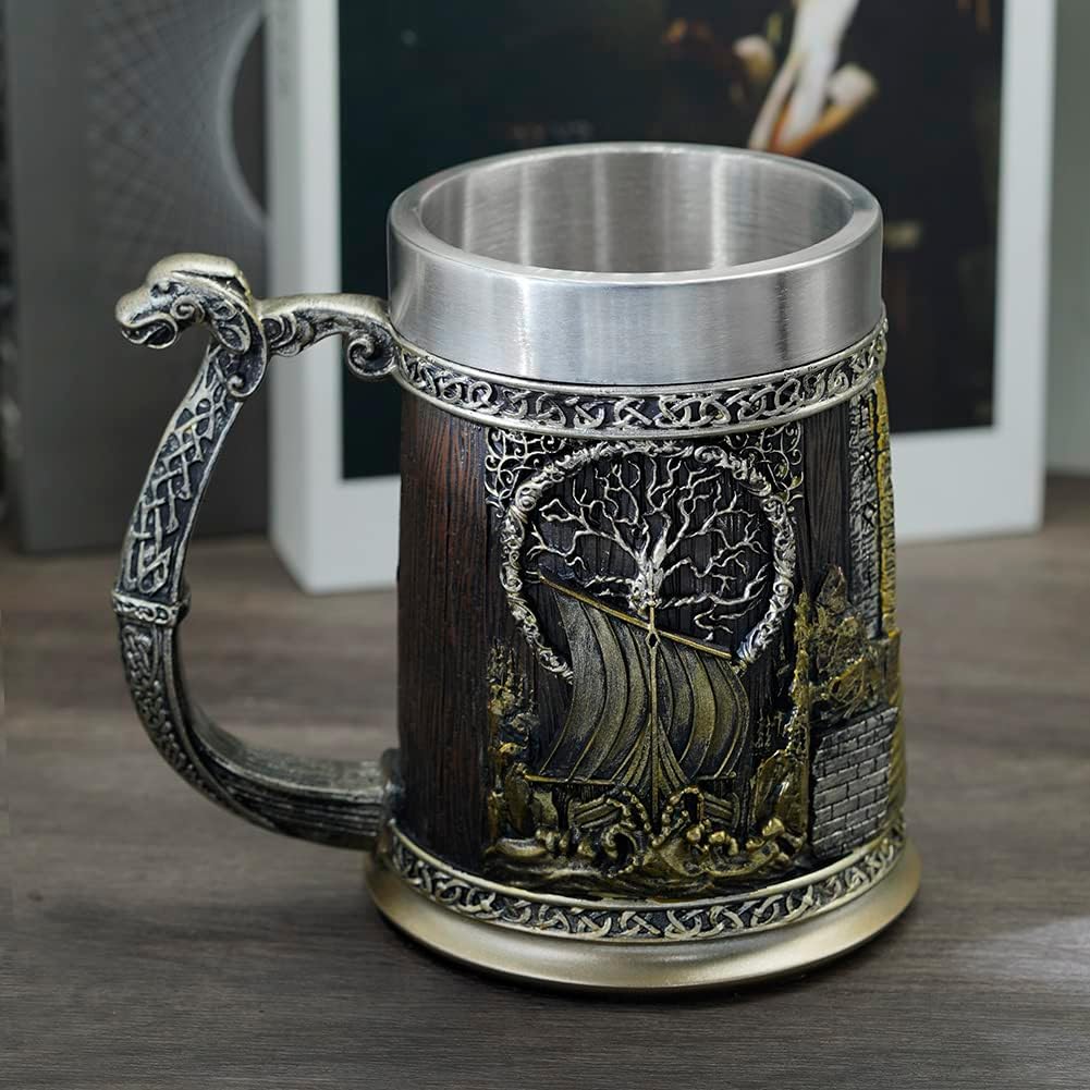 Stainless Steel Skull Mug Viking Drinking Cup Skeleton Resin Beer 13 61wvGJ9P6NL. AC SL1001