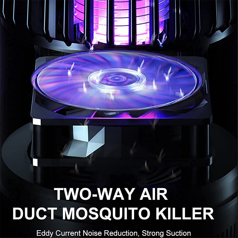 Lampada elettrica per Uccidere la zanzara, 365Nm LED UV Bug Forte Vento Anti zanzara Trappola per Mosche USB per Esterni, Interni e Giardino (Bianco)