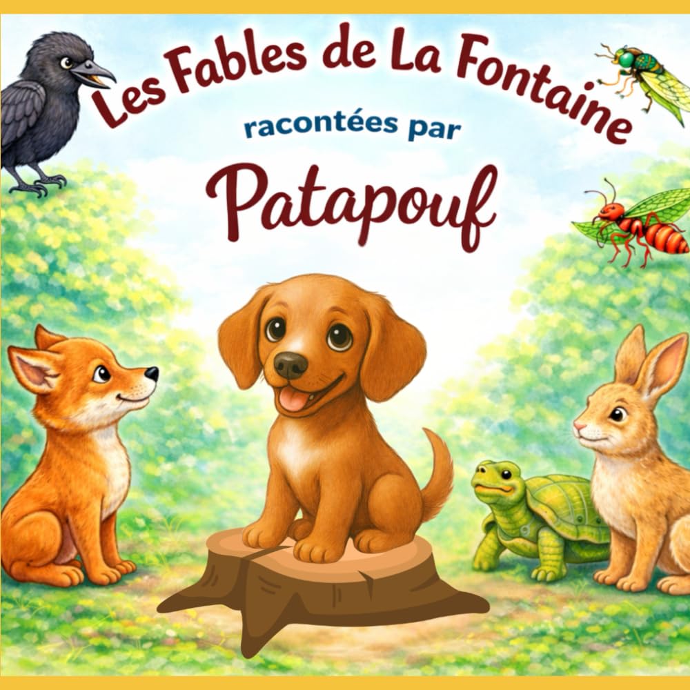 Les fables de Jean de La Fontaine racontées par Patapouf: Le Corbeau et le Renard, La Cigale et la Fourmi, Le Lièvre et la Tortue
