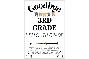 Graduation Wish Bracelet for 3rd to 4th Grade: Goodbye 3rd Grade, Hello 4th Grade