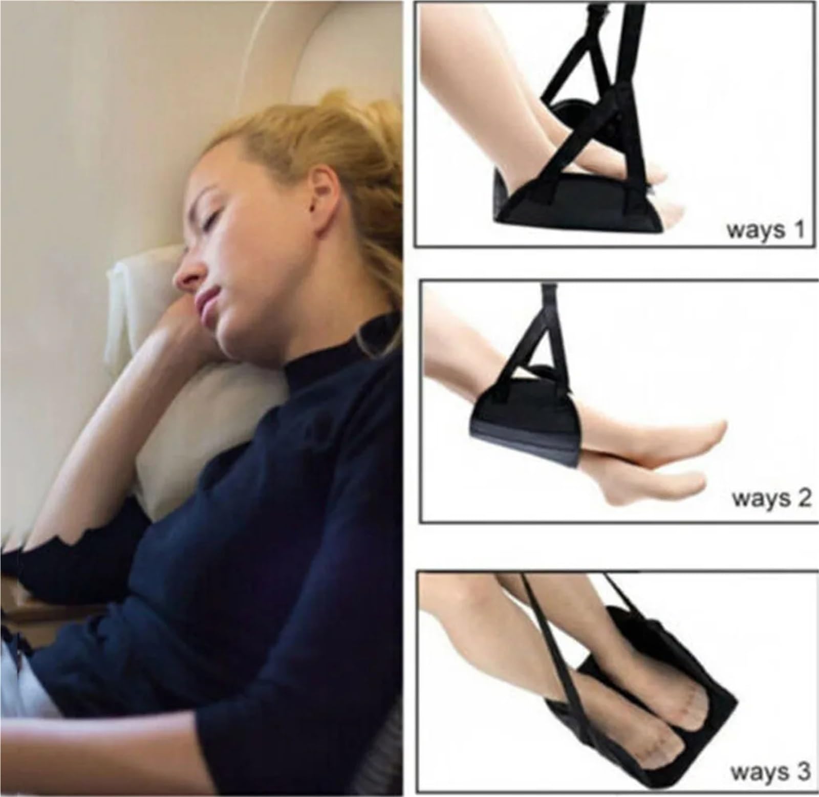 Reposapiés de avión, hamaca, asiento viaje for coche, almohadilla descanso for pies, tren ajustable, accesorios for almohadas for dormir portátiles