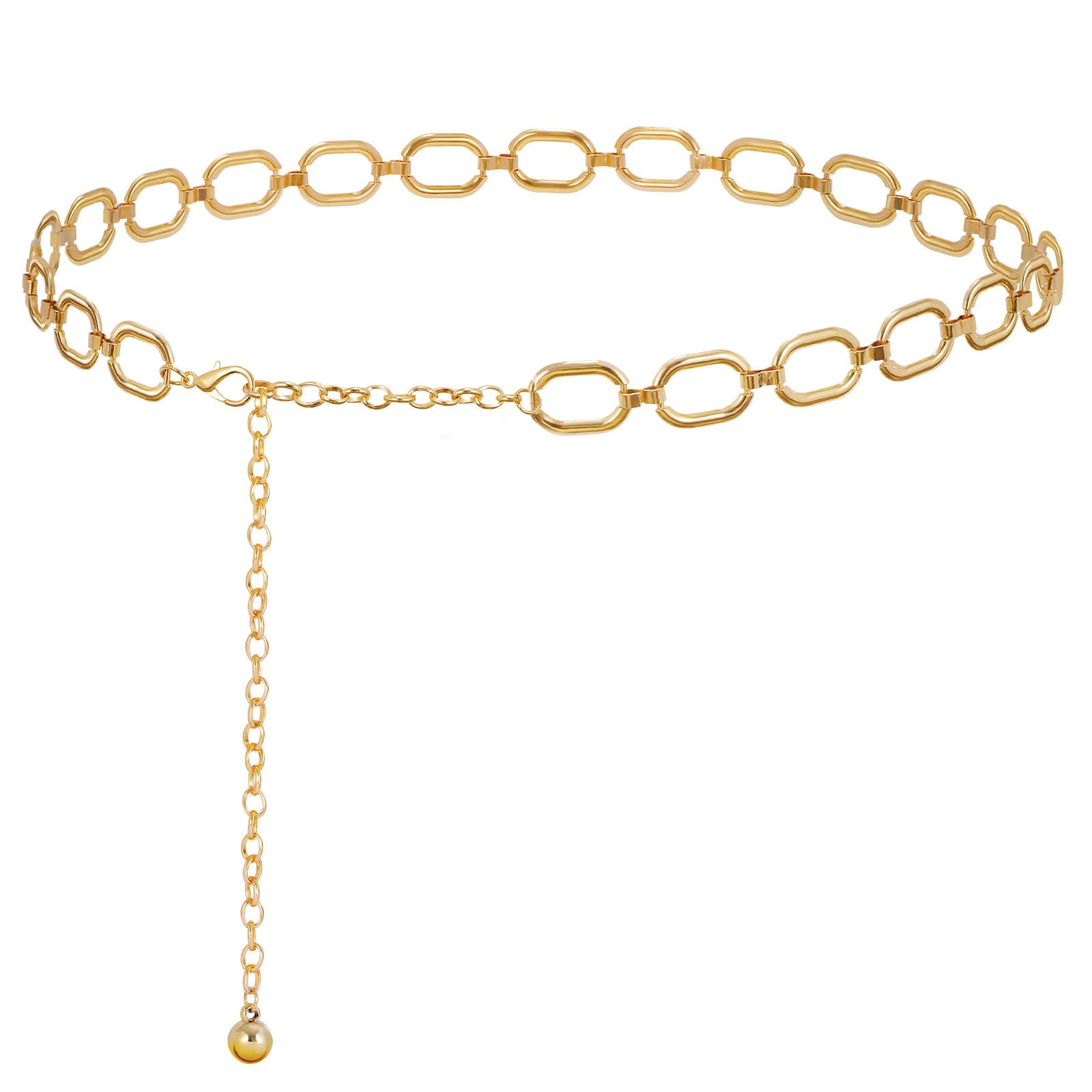 SUOSDEY Alloy Gold Waist Chain Belt for Women Fashion Cute Body Belly Link Belt Chain for Pants Dresses