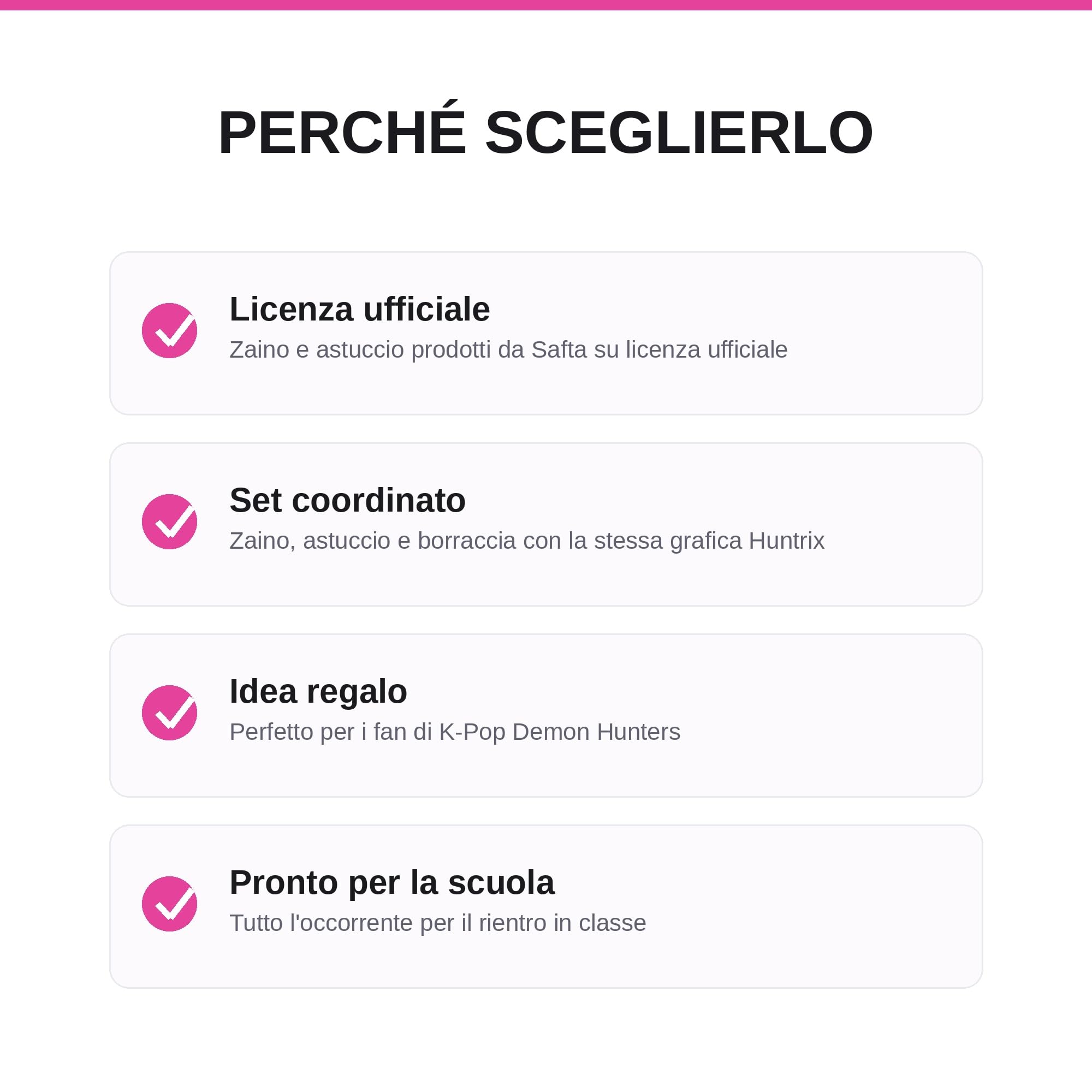 VARZI Zaino + Astuccio KPop Demon Hun ters Huntrix con Borraccia in Omaggio - Set Scuola Bambina KPop Fan