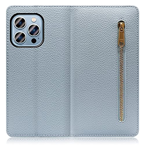 LOOF POCKET �{�v �t�@�X�i�[�t�� �蒠�^ �X�}�z�P�[�X for iPhone 13 Pro �p �P�[�X �J�o�[ �蒠�^�P�[�X �J�[�h���[ �}�O�l�b�g�Ȃ� �x���g�Ȃ� �|�P�b�g �t�@�X�i�[ [�X�J�C�u���[]