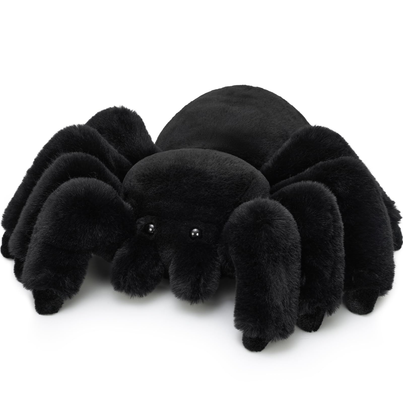 MorisMos Big Stuffed Spider Plush Toy, 45cm Realistic Halloween Jumping Spider Teddy Soft Toy, Perfect Playtime Companion Present for Kids Halloween Birthday Christmas — image 1