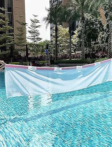 Épuisette flottante pour piscine – Nettoyant à mailles fines pour débris, feuilles et insectes, pliable et réutilisable pour piscines et parcs aquatiques