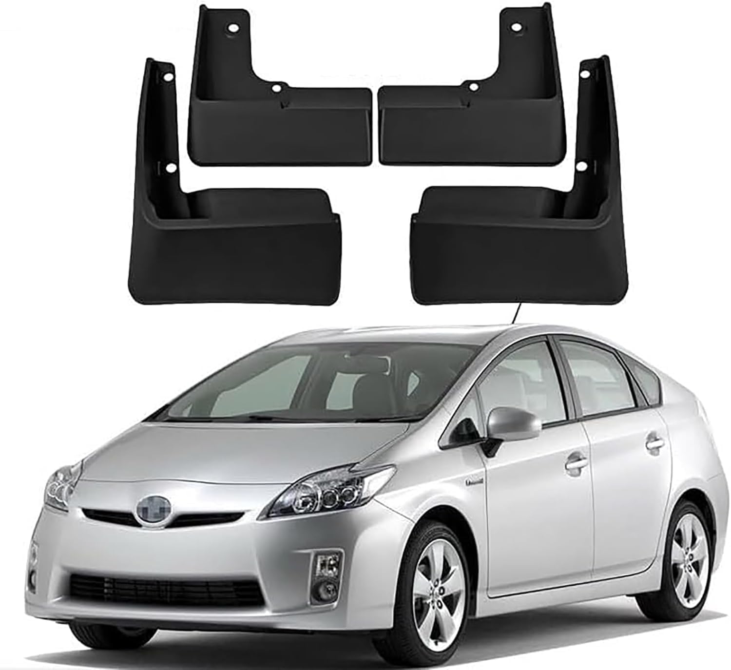 Acwyahso Car Mud Flaps for Toyota Prius 3rd XW30 2010-2015 Splash Guards Mudguards Front Rear 4pcs - Anti-Scour & Impact Resistant, Heavy Duty Stone Shield