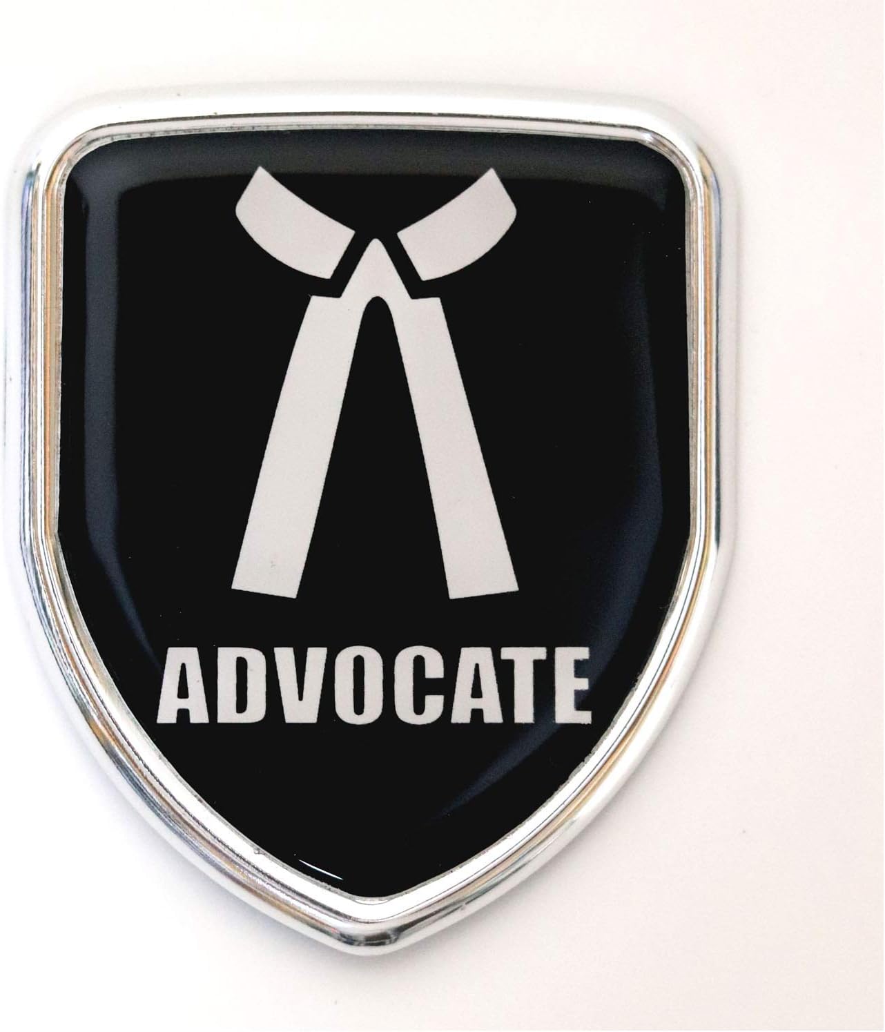 S2S Stylish Mini 3D Metal Chrome Sticker Emblem Badge Logo | Durable & Stylish Automotive Decoration | for Cars & Bikes (Advocate)