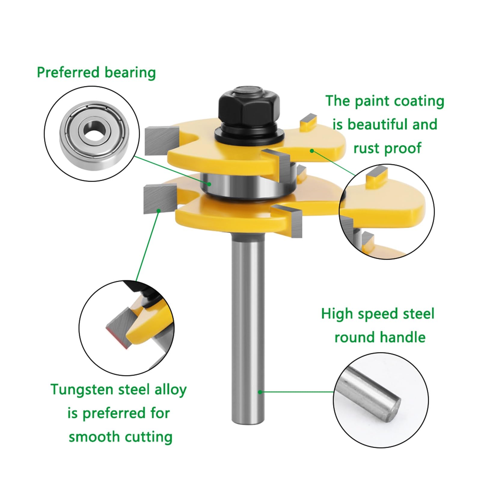 2 Pcs 8 millimetri Gambo Lingua Scanalatura Giunto Assemblare Punte del Router T-Slot Fresa for La Lavorazione Del Legno Utensili Da Taglio MC02002