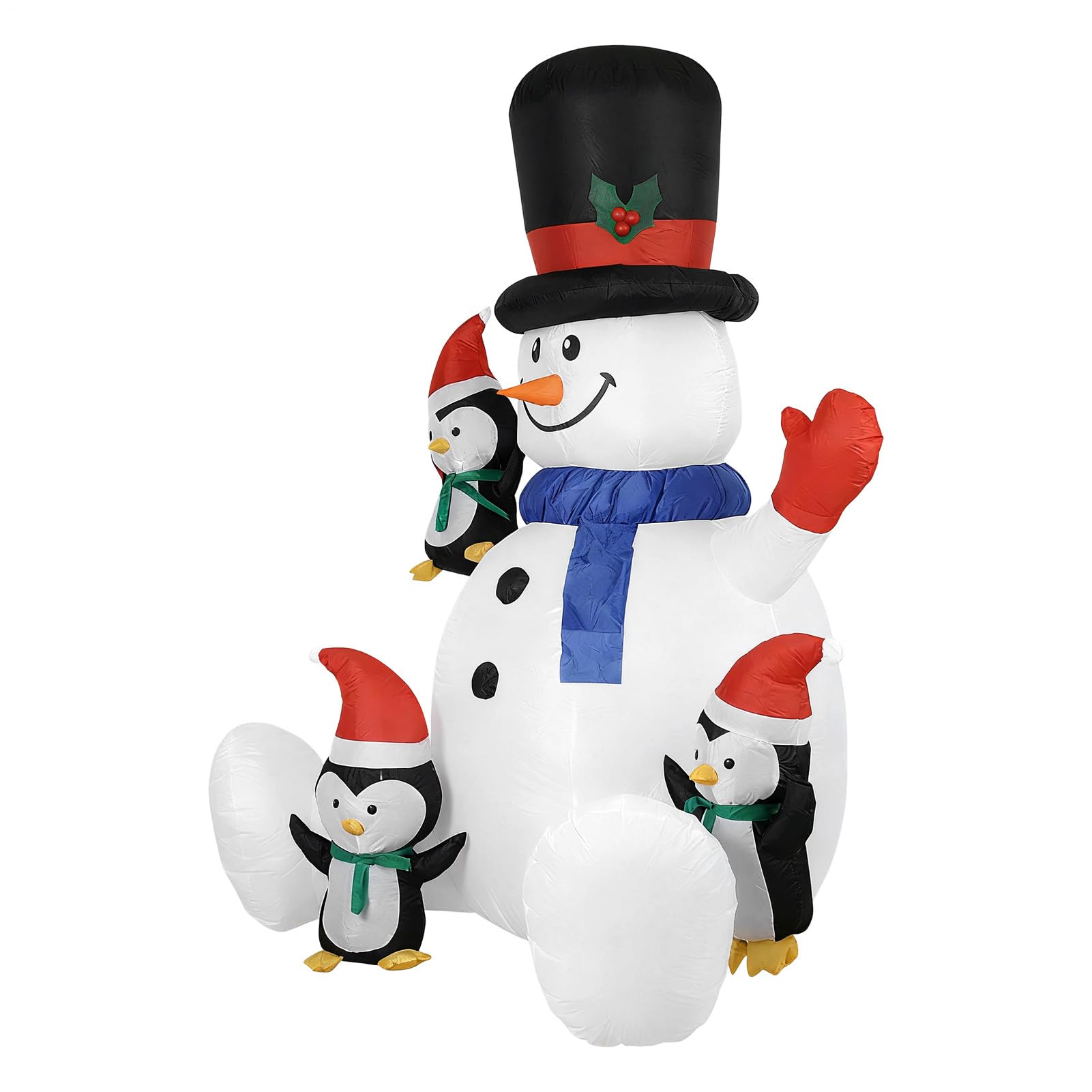 Muñeco de Nieve Inflable Navideño Inflable Estacional Con Luces LED RGB Y 3