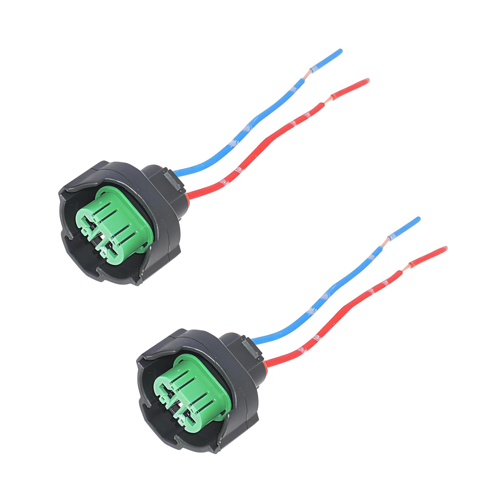 Pack-2 Car Fog Light Socket, H8/H11/881 Female Adapters Wiring Harness Sockets, Automobile Universal Replacements, for Most Cars, Trucks and Vans (Multicolored)