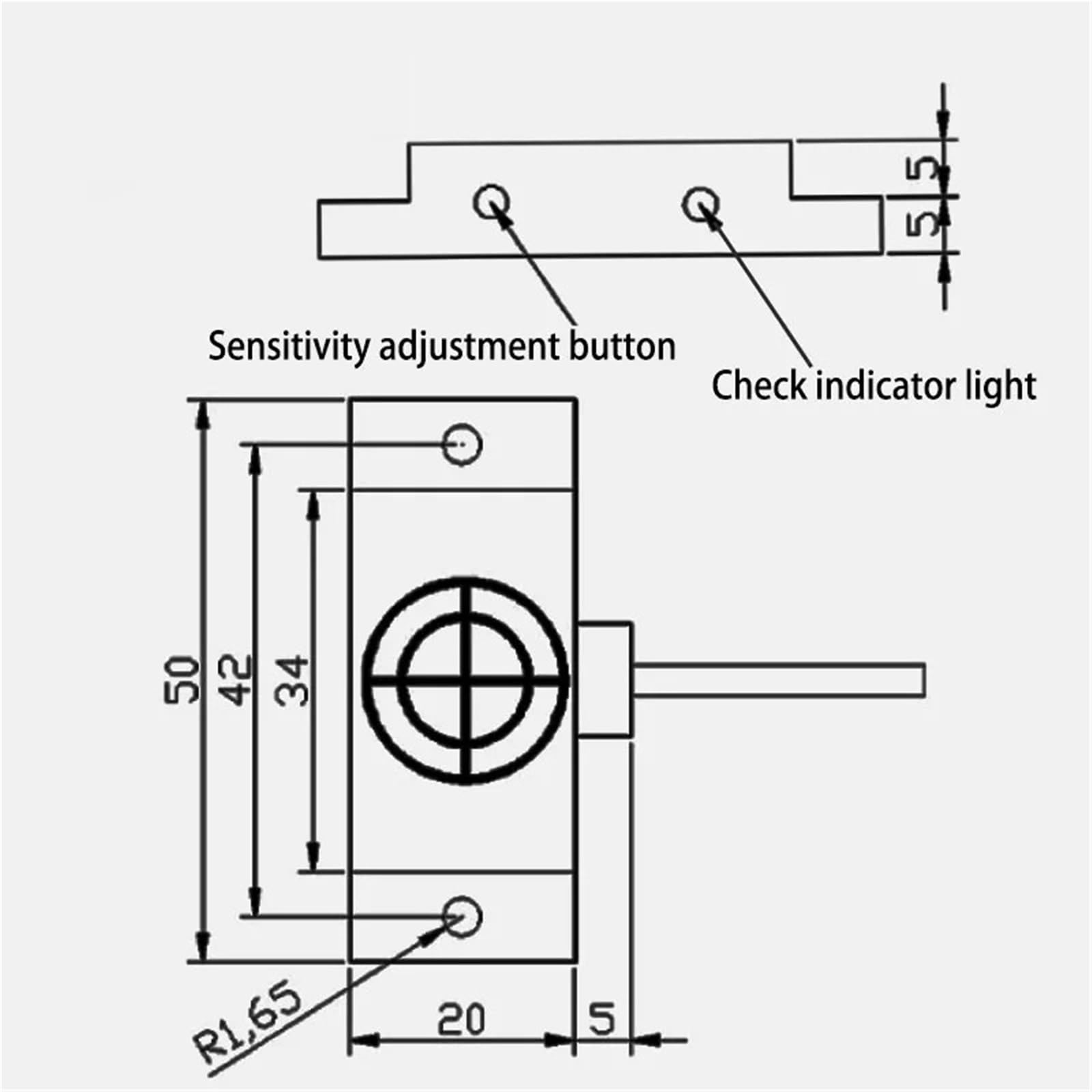 Sensor de interruptor de proximidad capacitivo E2K-F, rango de detección de 10mm, NPN, PNP, 12-24V CC, sensor capacitivo cuadrado