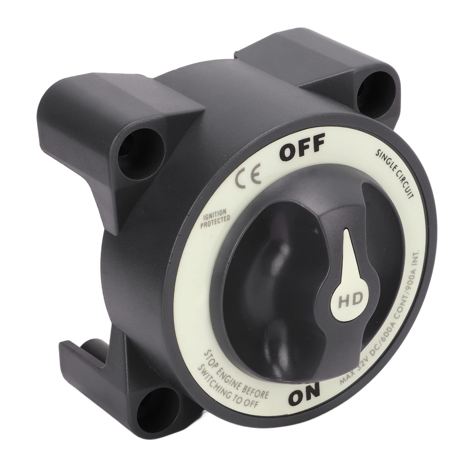 Interrupteur de batterie Marine Master 600 A 32 V Circuit unique ON OFF Interrupteur de coupure d'alimentation pour bateau RV Applicable pour ABS Marine Gris 1 paquet