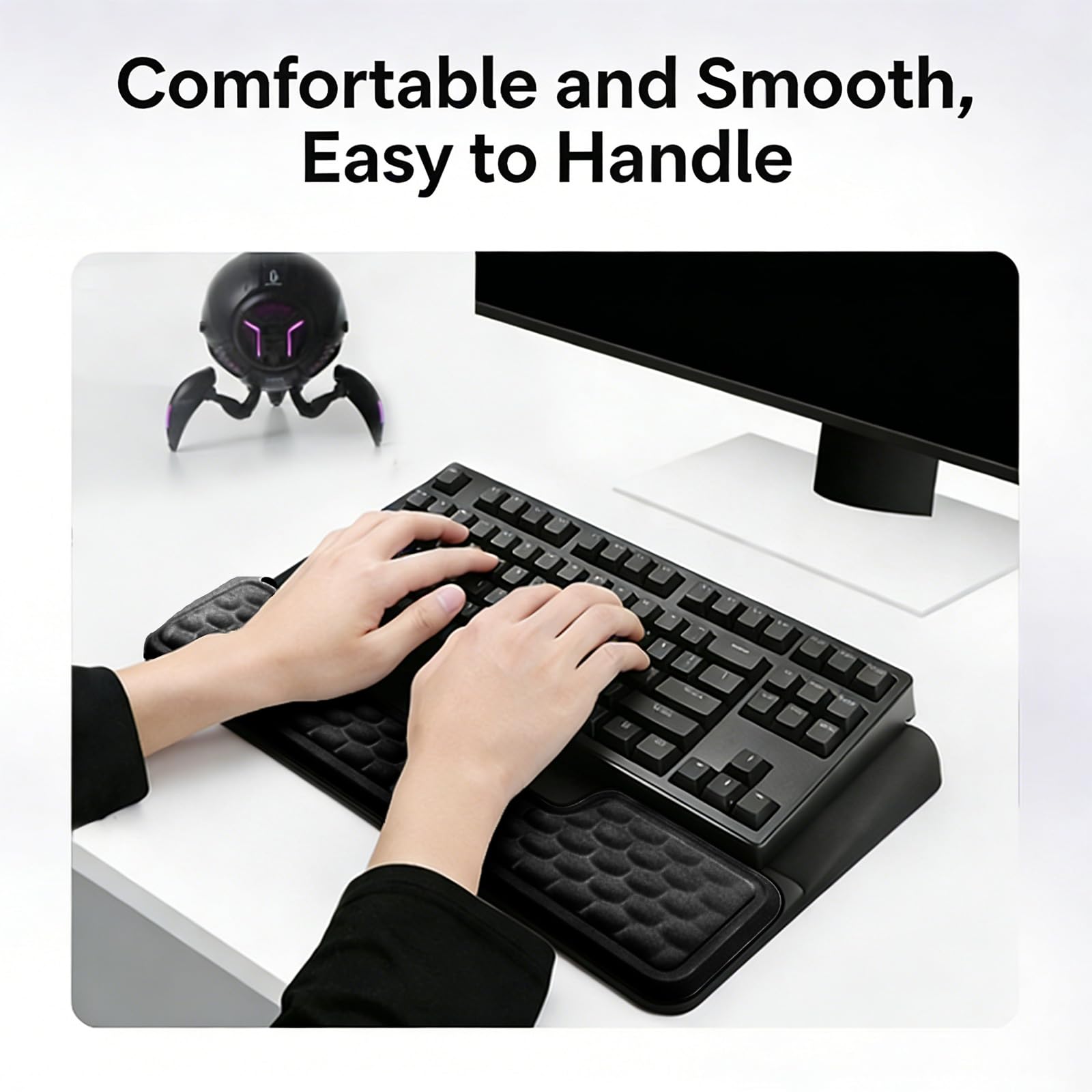 ordinarYone Supporto ergonomico per tastiera in memory foam per una digitazione confortevole e riduzione dell'affaticamento del polso