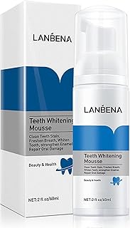 Lanbena Teeth Whitening Mousse Whitening Teeth Foam Mousse to Remove Stains and Black Teeth to Freshen Breath Intensive Stain Removal Travel Friendly Easy to Use Oral Care Ultra Fine Mousse Foam
