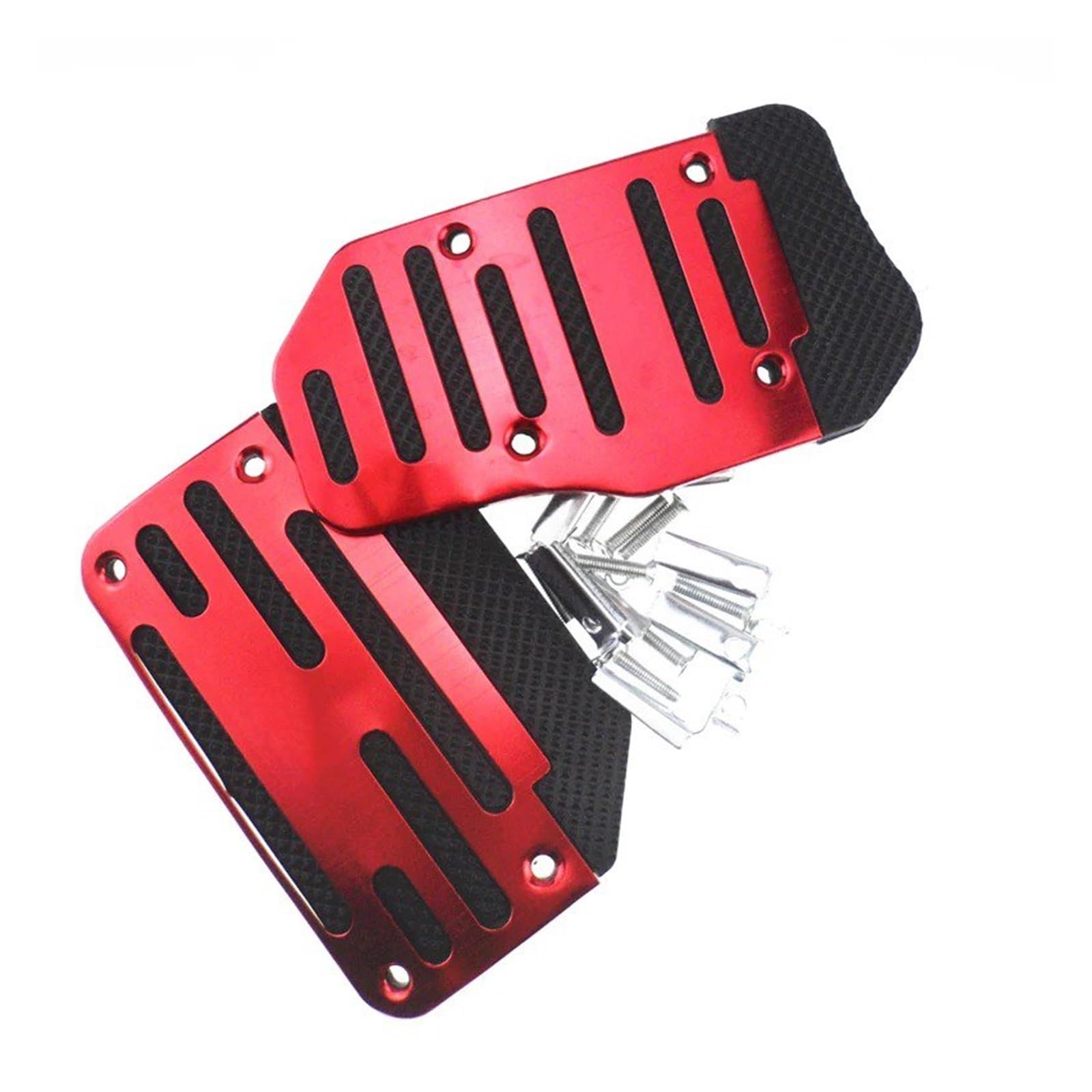 Cubierta Pedal Pedal De Embrague De Freno Universal De Aluminio para Peugeot 206 207 208 301 307 308 407 2008 3008 4008 Pedales Acelerador(Red 3 PCS)