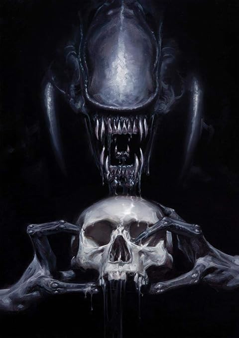 Amazon Com Grasso Max Alien Vs Predator The End Of Humankind Facehugger Xenomorph Prometheus Horror Space Wall Art Print Painting Home Decor Gifts For Lovers Poster Posters Prints