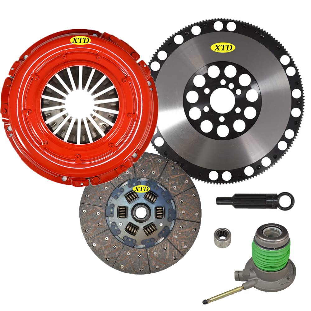 AMC STAGE 2 STREET CLUTCH & SLAVE CYLINDER & X-LIGHT FLYWHEEL KIT compatible with 2010-2015 CHEVROLET CAMARO SS 6.2L 8CYL LS3 / 2014-2015 CHEVROLET