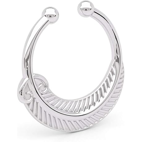 Tiny Fake Septum Ring: Indian Faux Silver Clip-On Hoop