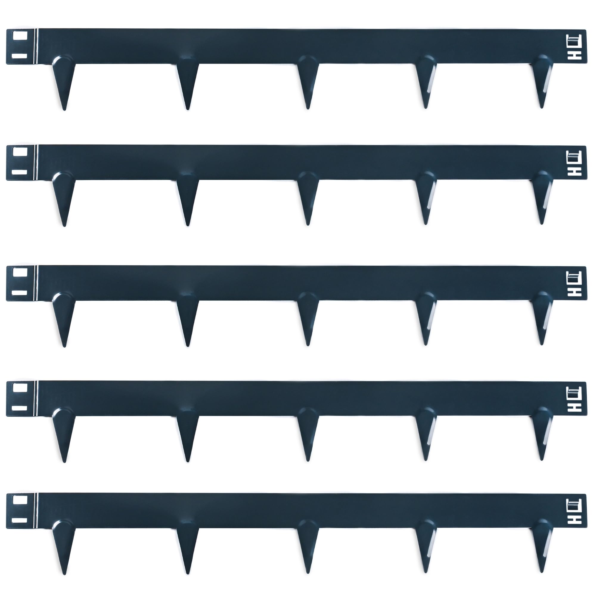 UNIGARDIA Bordure Jardin Extérieur Métal 5 m - Bordure de Pelouse Flexible en Hauteur de 150 mm - Marteler Simplement la Bordure avec Pointes - 1 Paire de Gants de Montage Inclus, Anthracite